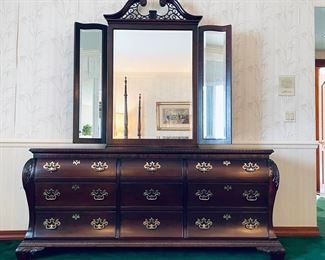 Century Furniture Claridge Collection Mahogany Dresser with Mirror