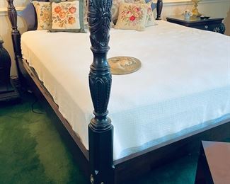 Century Furniture Claridge Collection Mahogany King 4 Poster Bed 