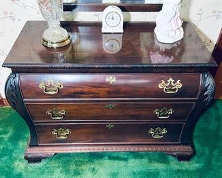 Century Furniture Claridge Collection Mahogany Bombay Chest with Mirror
