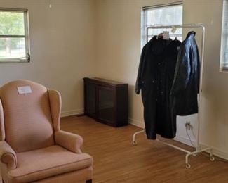 Hickory Chair Arm Chair, mens leather coat and jacket.