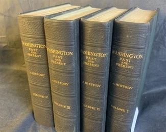 6 - "Washington Past and Present, a History" 1930, 1-4 "Washington Past and Present, a History" 1930 books, volumes 1 - 4, Editor-in-Chief John Clagett Proctor, Lewis Historical Publishing Co., NY
