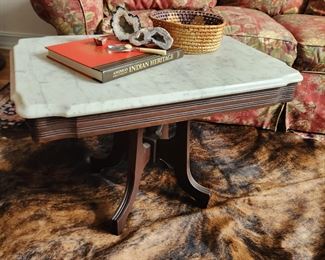 Marble Top End Table