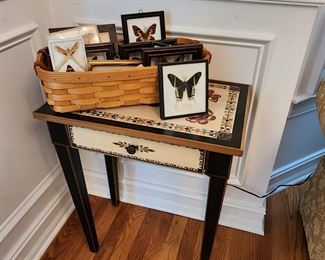 Butterfly Accent Table and Framed Butterflies