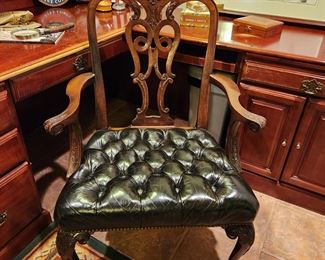 Leather Tufted Chair