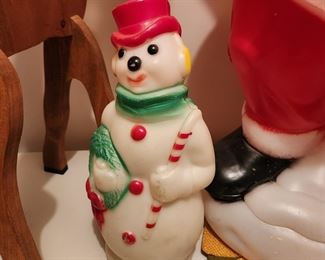 Vintage Snowman Blow Mold