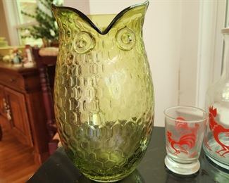Vintage Owl Pitcher