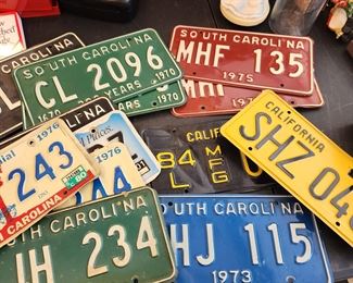 Vintage License Plate Collection