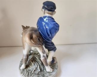 Vintage Royal Copenhagen figure--"Boy with Cow"