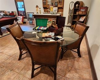 Glass Top Table with Chairs
