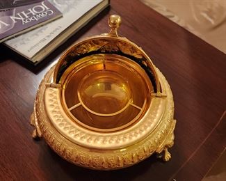 Vintage Persian Caviar Gold Plated Server