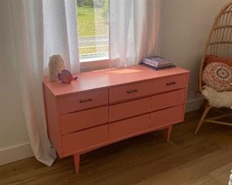 MCM pink dresser 