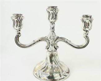 273 Grams Fine Antique 800 Silver Ornate Candelabra 