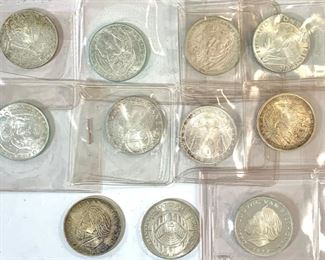 1967-1978 Germany Non-Circulating Commemorative 5 Deutsche Mark Silver Coins - Includes a total of 11 non-circulating German 5 Marks struck in 11.2g of .625 Silver each. 