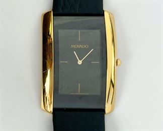 Movado La Nouvelle Curved Square Two Tone Quartz Watch W/ Original Box Ref. 87.C1.480.2