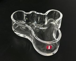 ALVAR AALTO MCM MID CENTURY MODERN MCM ART GLASS ASH TRAY