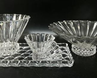 Rosenthal Classic Crystal Centerpiece Bowls, Blossom Fan Candy Dish, and Tray Not all Rosenthal