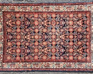 Vintage Persian Wool Area Rug Hand Knotted
