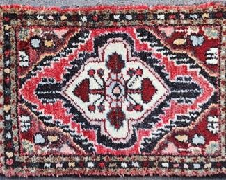 Vintage Small Persian Hand Knotted Area Rug