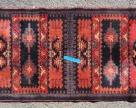 Vintage French Antique 100% Wool Hand Knotted Runner Rug