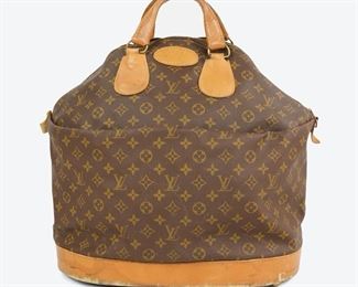 Rare Louis Vuitton Tote Luggage Keepall Monogrammed Canvas Carry on Duffle style Handbag