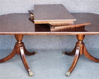 Fine Century Furniture Inlaid Duncan Pfyfe Style Dining Table 