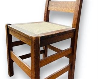 Vintage Mission Arts & Crafts Side Chair New Caned Seat 