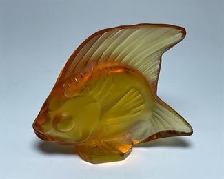 LALIQUE FINE FRENCH ART GLASS FISH