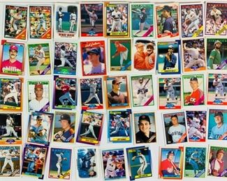 
Hundreds of Vintage Topps Baseball Trading Cards - Pedro Guerrero, Don Mattingly, Billy Ripken, Lou Whitaker, Tom Foley, Cal Ripken, Benny Santiago, Fred Lynn, Tito Landrum, Chet Lemon, John Smiley, Bobby Thigpen, Bob Boone, Jeff Sellers, German Gonzalez and More