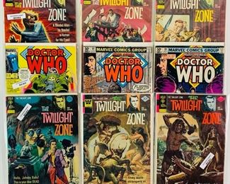 Several The Twilight Zone and Doctor Who Vintage Comic Books - Includes 11, 59, and 60 Marvels Doctor Who Comics All in Near Mint Condition, and Six Vintage Twilight Zone by Rod Sterling Comic Books All in Near Mint Condition 