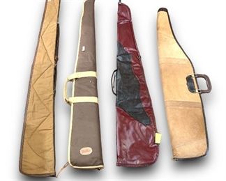 Lot of x4 Firearm Travel Cases Including the Brands: Weather Shield, Gun Club, and J.M. Bucheimer - All cases are made out of different materials from various brands