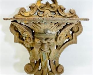 Pair Iron Aubaho Gargoyle Regal Wandregal Wall Sconces