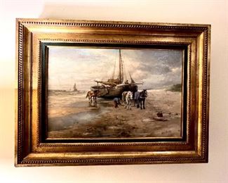 DIRK MEESTERS 1899-1950 Dutch Impressionist Oil on canvas seascape