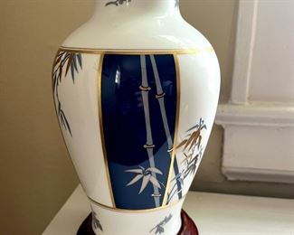 Japanese VINTAGE OKURA  BAMBOO VASE 