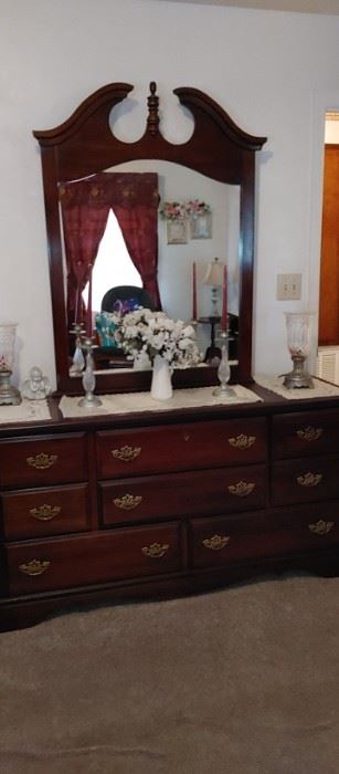 Mahogany dresser & Mirror