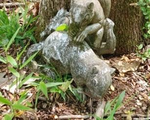 Very old super heavy concrete squirrel's