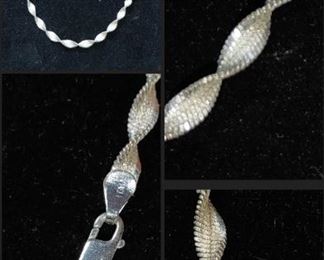 Vintage Italian sterling silver Twisted chain