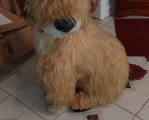 Huge vintage stuffed animal dog
