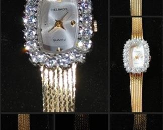 Helbrose Diamond & Gold watch