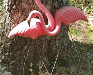 Vintage pink flamingo's