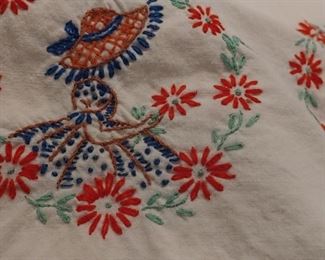 Beautiful embroidery vintage pillow cases