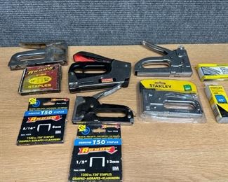 Assorted Staplers and Staples 