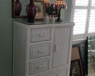Wicker armoire