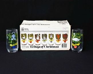  Anchor Hocking 12 Days of Christmas Glasses