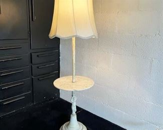 Marble & Cherub Tabletop Floor Lamp