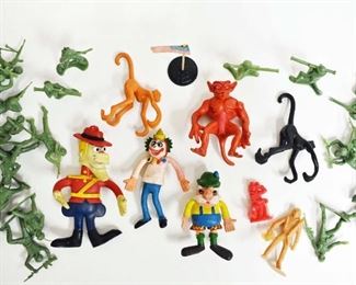 Vintage Bendie Toys & Army Men