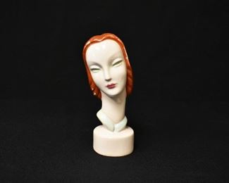 8" Porcelain Lady Head Figurine by Michel