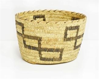 Native Figural Hand Woven Basket