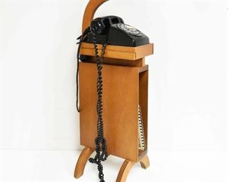 Danish Telephone Stand Table + Phone