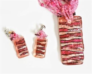 Dichroic Glass Jewelry Set