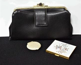 Vintage Clutch & 2 Compacts